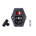 thumbnail image 2 of FrostHike 2PCS 10A 250V Rocker Switch Power Socket Inlet Module Plug 5A Fuse Switch with 5Pcs 16-14 AWG Wiring 3 Pin IEC320 C14, 2 of 5