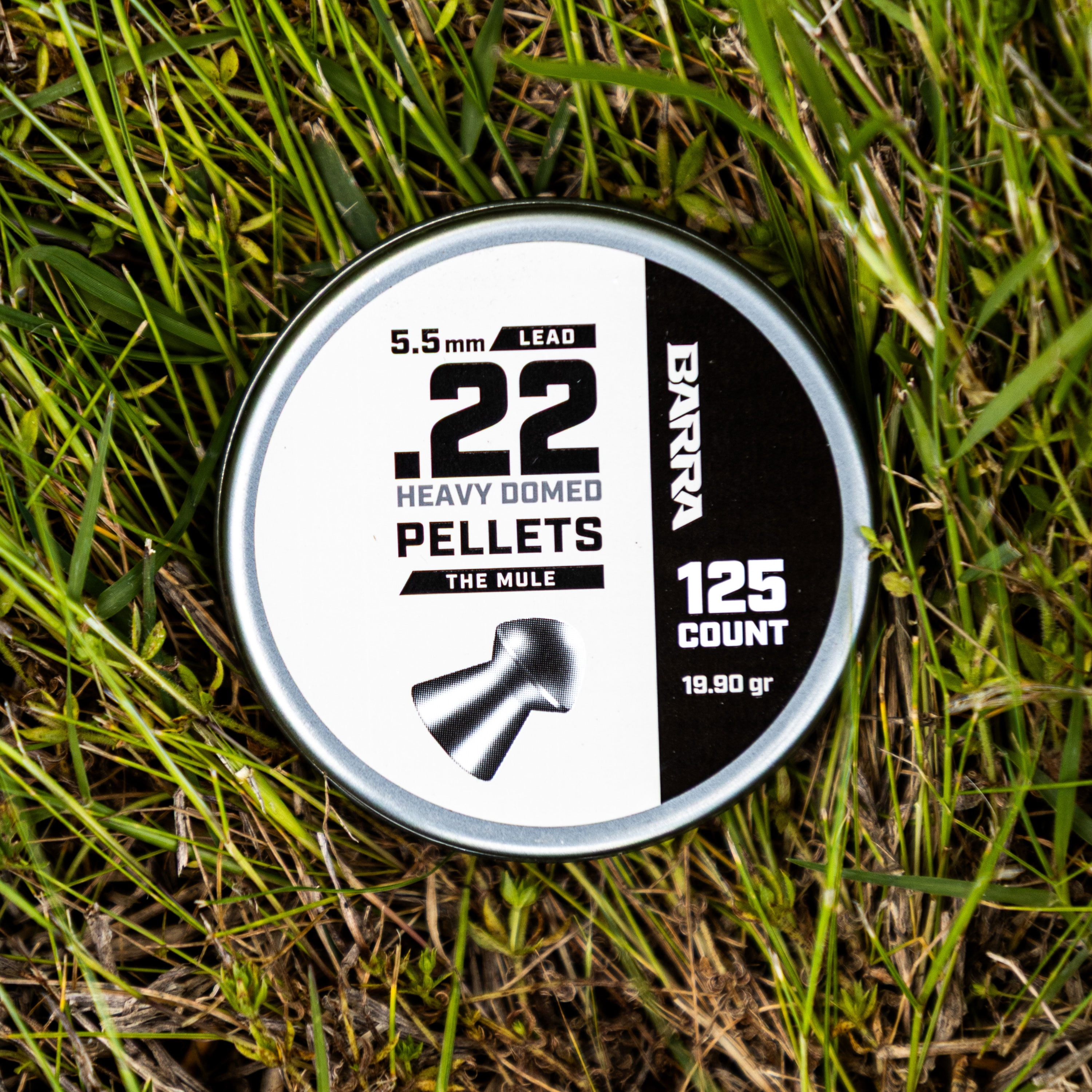 Barra Mule Heavy Dome Airgun Pellets – 19.90 Grain, .22 Cal / 5.5 mm (125 Count)