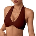 thumbnail image 4 of Sports Bra Women's Halter Twist Front Wireless Breathable Stretch Support Bra for Yoga Fitness Beach Daily Casual Layering, 4 of 4