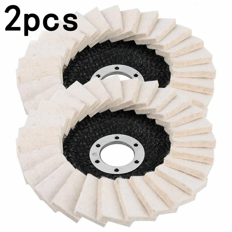 2Pcs Wool Felt Polishing Disc Wheel Angle Grinder Buffing Wheels 125mm 5 Inch 