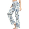 thumbnail image 3 of GZHJMY Women's Pajama Pants Blue Leaves Comfy Stretch Sleepwear Essentials womens Lightweight Lounge Terry Pajama Pant, X-Small, 3 of 7