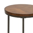 thumbnail image 2 of Contemporary Home Living Round Top Accent Table - 26.25" - Chestnut Brown and Black, 2 of 6
