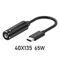 thumbnail image 2 of Cable Del Cargador Cable de carga rápida DC/Square hembra a tipo C macho Max Power PD65W para computadora, 2 of 5