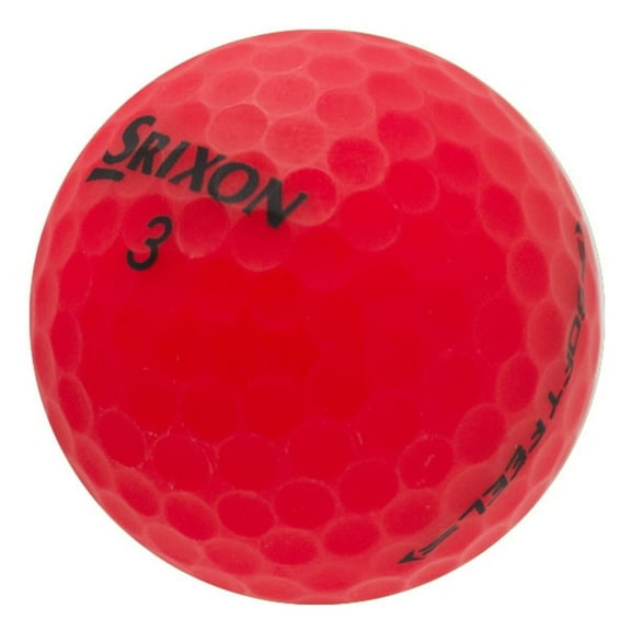 Pre-Owned Srixon Soft Feel Matte Red Golf Balls, Mint / AAAAA Condition, 12 Count, by Reload