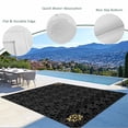 thumbnail image 3 of Black Golden Floral Outdoor Rug for Patio/Deck/Porch, Non-Slip Large Area Rug 3 x 5 Ft, Modern Abstract Art Spring Flowers Indoor Outdoor Rugs Washable Area Rugs, Reversible Camping Rug Carpet Runner, 3 of 8
