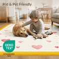 thumbnail image 4 of ODIKA 9'x12' Washable Area Rug Non-Shedding, Easy Care Pencil School Coquette Vintage Kawaii Schoolgirl Border Classroom for Master Suite, California King, Under Bed, 4 of 7
