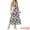 Black, variant on DARING DIVA Women's Halter Sleeveless A-line Maxi Floral Print Casual Sundress XL Dark Blue