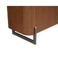 thumbnail image 6 of Milan Runa Walnut Brown Modern 2-Door Wood Buffet with Ceramic Top & Steel Legs, 6 of 8