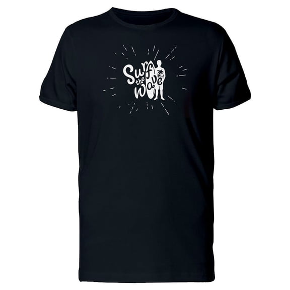 White Silhouette Of A Surfer Tee Men's -Image by Shutterstock