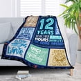 thumbnail image 3 of 12 Year Old Boy Gifts, Birthday Gifts for Age 12 Boy, Cool Presents for 12 Year Old Boys, Boys 12 yr Old Gift Ideas, 12th Birthday Decorations for Boy Throw Blanket 60 x 50 Inch, 3 of 5