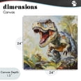 thumbnail image 4 of Stupell Industries Bohemian Enchanting T-Rex Roar Canvas Art, 24 x 24, by Creative Studio, 4 of 8