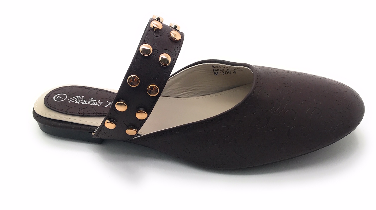 Victoria K Floral Textured Slip On Mules (Women)