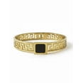thumbnail image 1 of Brazalete rígido de oro laminado con diseño de grecas, 1 of 8