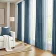 thumbnail image 2 of Topfinel Teal Faux Linen Ombre Sheer Curtains,Semi Voile Gradient Rod Pocket Curtains for Bedroom and Living Room, Set of 2 Window Curtain Panels, 54 x 63 Inch Long, 2 of 12