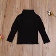 thumbnail image 5 of Douhoow Toddler Girl Ribbed Turtleneck Sweater Fall Solid Long Sleeve Slim Pullover 1-6Y, 5 of 7