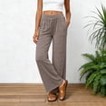 thumbnail image 4 of GEWSEY Pajama Pants for Women Soft Comfy Pajama Sleep Bottoms Casual Stretch Wide Leg Lounge Pants with Pockets (Coffee, L), 4 of 6
