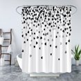thumbnail image 5 of Valentine''s Day Shower Curtain Romantic Black White Heart Dreamy Falling Hearts Cute Sweet Lover Couple Modern Fabric Bathroom Curtain with Hook, 5 of 5