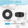 thumbnail image 2 of Uxcell Rubber Spacer, Thick Rubber Bushing Washers Anti Vibration Spacer Round Isolation Pads, Fit for Hardware Home 16 x 5.5 x 5 mm, 2 of 7