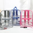 thumbnail image 4 of Large Capacity Transparent Backpack Casual Zipper Waterproof Clear Backpack School Bag Visible PVC Backpack Travel Bag for Women, 4 of 6