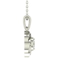 thumbnail image 4 of Araiya 14K White Gold Round Diamond Cluster Pendant with Sterling Silver Chain Necklace (1/4 cttw, I-J Color, I2-I3 Clarity), 18", 4 of 5