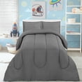 thumbnail image 4 of Juego de edredón Utopia Bedding para todas las estaciones, gris, doble con 2 fundas, 4 of 8
