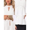 thumbnail image 5 of DARING DIVA Women's Halter Neck Beaded Cocktail Sleeveless Blouse L White, 5 of 5