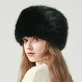 thumbnail image 5 of Warkul Women Winter Faux Fur Hat Warm Windproof No Brim Solid Color Ear Basin Hat Outdoor Hunting Caps, 5 of 8