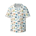 thumbnail image 3 of Goofa Undersea Animals Printed Men's Casual Short-sleeved Shirt,Lightweight Breathable Button-down,Summer Casual men's top,Versatile Fashion shirt-Medium, 3 of 7