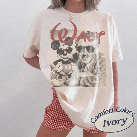 Comfort Colors Vintage Walt WDW Shirt, Mens Shirt, Shirt, Magic Kingdom Tee, Happiest Place On Earth, Fan Gifts