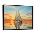 thumbnail image 2 of Designart Décoration Murale Encadrée Surdimensionnée pour Bateau, art Mural Encadré pour Bateau, Réfléchissant les Rythmes sur les Voiliers, art Mural Encadré Moderne Multicolore Noir, 20x12 Pouces Cadre Noir, 2 of 5