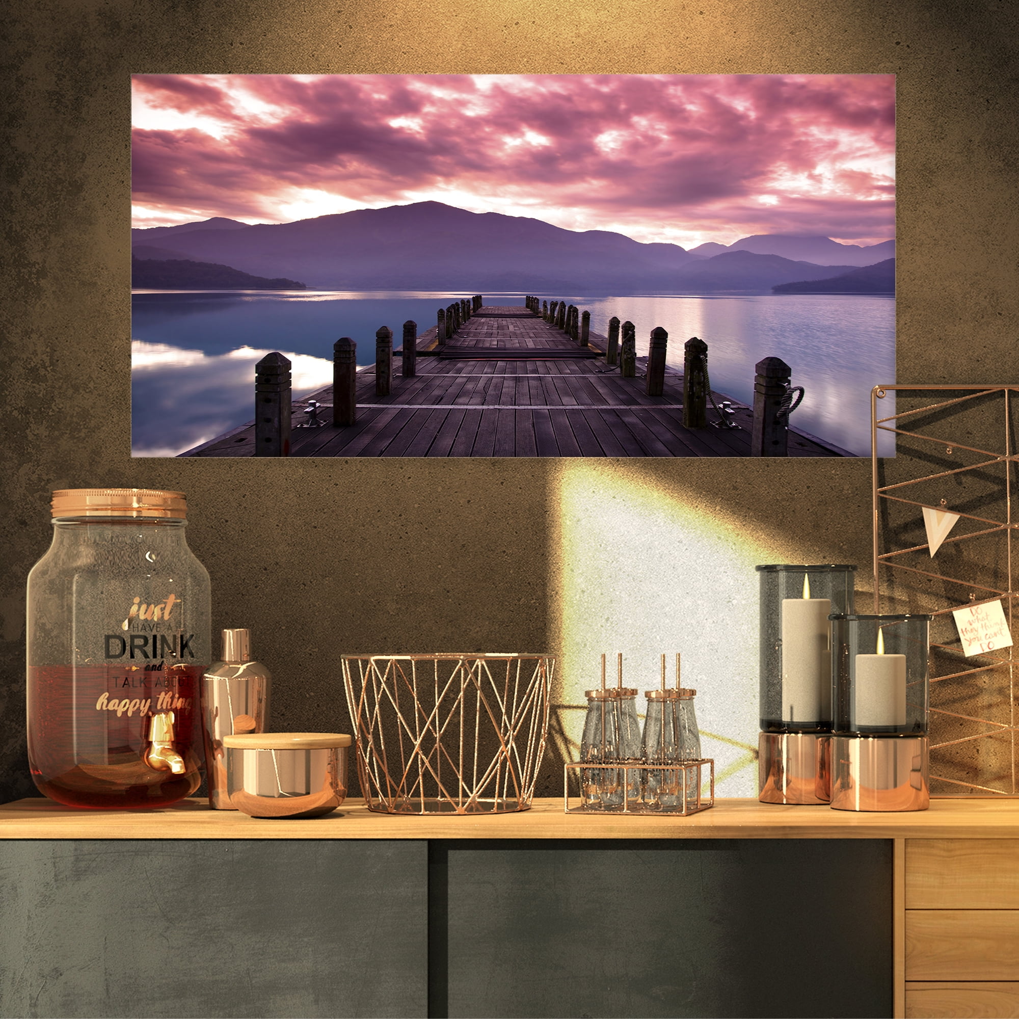 Designart 'Beautiful Spring Sea at Morning ' Photography Canvas Art Print