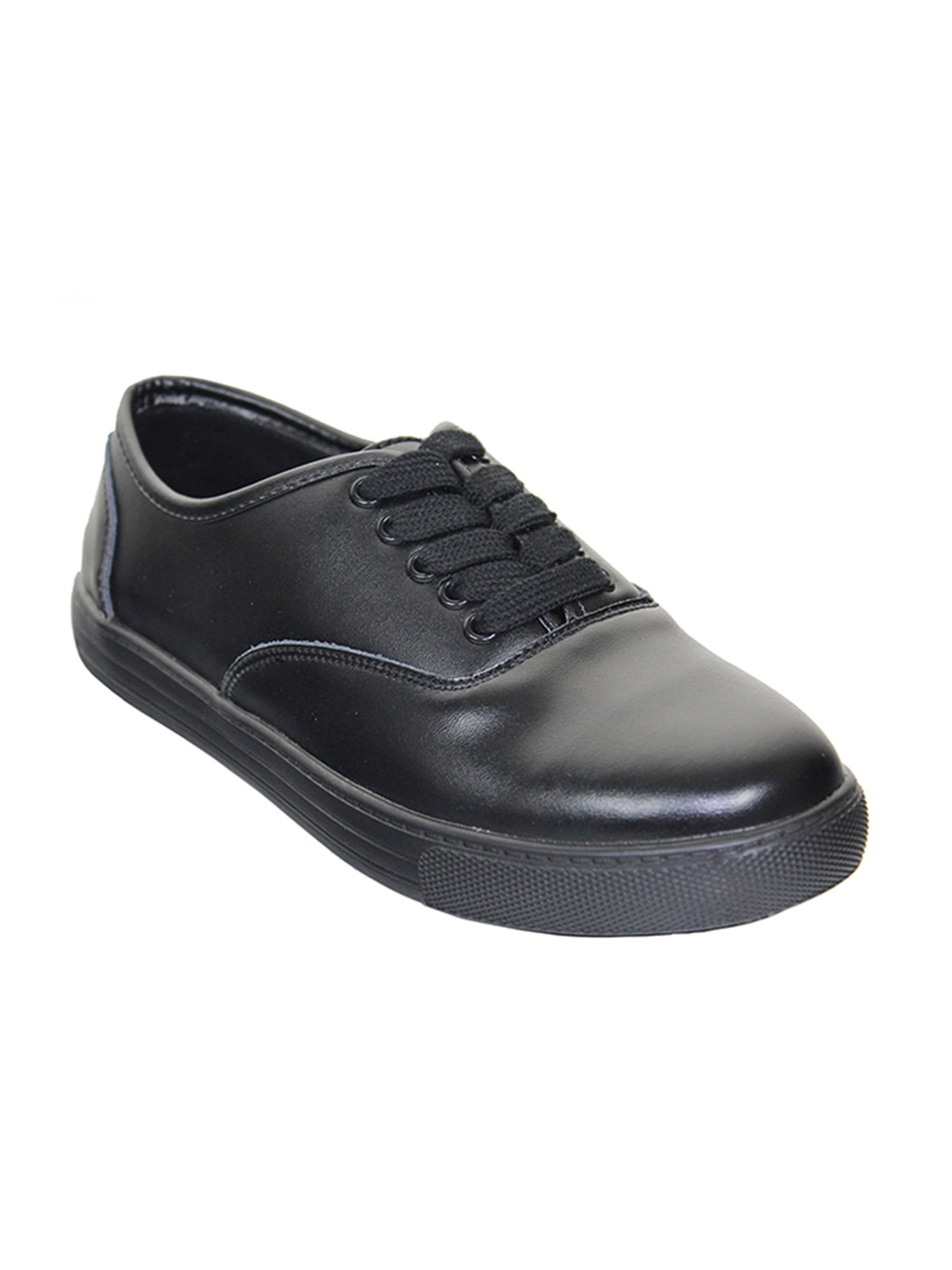 Womens Slip Resistant Work Shoes Black Lace Up Comfortable Leather Shoes Oil Resistant Safety 