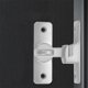 thumbnail image 5 of Traba de metal de 90 grados con cerradura giratoria de aleación para puertas de granero, gabinetes, ventanas, cobertizos y puertas de vehículos recreativos, incluye kit de instalación., 5 of 9