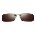 thumbnail image 2 of QccHieUs Trendy Driving Unisex Clip-on -up Polarized UV400 Myopia Lens Sunglasses Brown, 2 of 6