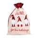 thumbnail image 1 of Injueey Saco con cordón de Navidad Letras impresas Regalos Snacks Stocking Goodie Bag Tamaño grande Niños Regalo Hogar Decoración de la Kits de decoración para fiestas Beige, 1 of 6
