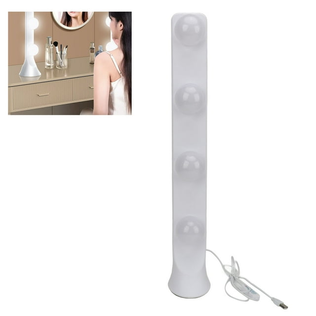 LED Vanity Lights for Mirror, Vanity Make Up Light for Makeup Dressing Mirror Lighting, 4 Dimmable Bulbs, 3 Color Temperature Brightness Lighting Fixture