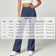 thumbnail image 3 of Ovbmpzd Navy Women’s Yoga Pants Petite Flare Ladies Leggings Mid Waist Casual Long Leggings,S, 3 of 6