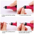 thumbnail image 5 of Nail Art Drill Electric File Buffer Bits Acrylic Portable Machine(Rose Red), 5 of 7