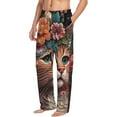 thumbnail image 6 of Salouo Flower Crown Cat Print Pajama Pants for Men, Lounge Pants Elastic Waistband Casual Men's sleepwear Loungewear Sleep Pajama Pant -X-Large, 6 of 7