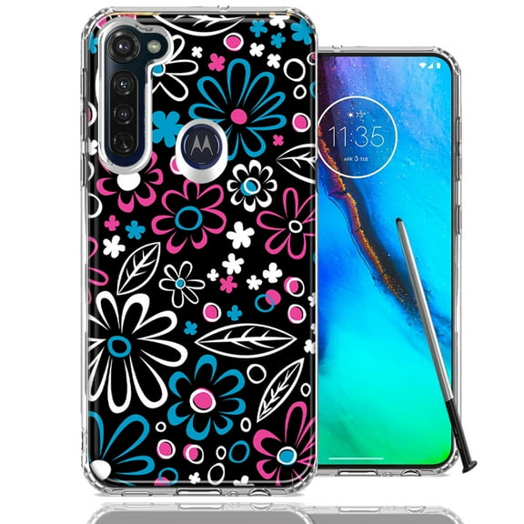MUNDAZE For Motorola Moto G Stylus Cute Daisies Design Double Layer Phone Case Cover