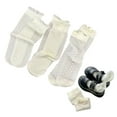 thumbnail image 3 of Lace Trim Kids Socks for 2-12Age Warm Socks AntiSlip Dress Ruffle Trim Socks Thin Ice Silk Ankle Socks 3Pairs, 3 of 9