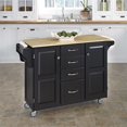 thumbnail image 1 of Homestyles Black Wood Kitchen Cart, 1 of 2