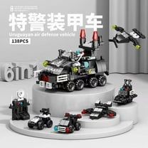 New 1000 PCS City Police Station Car Headquarters Building Blocks Truck SWAT Figure WW2 Military Bricks Toys for Children Kids