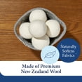 thumbnail image 6 of Cosy House Collection Wool Dryer Balls, 3-Pack – Reusable Natural Fabric Softener for Laundry, Reduces Drying Time, Wrinkles, Static & Lint, Eco-Friendly Alternative to Dryer Sheets, 6 of 7