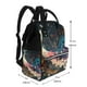 thumbnail image 2 of Fotbe Abstract Peacock Painting Mochila Maternidad - Lona de Sarga Impermeable, Mochila de Pañales de Gran Capacidad con Múltiples Bolsillos y Correas Ajustables, 2 of 6