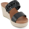 thumbnail image 4 of Soda Bow Women Open Round Toe Double Strap Wedge Sandals, 4 of 5