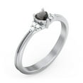 thumbnail image 3 of Birthstone Heart Ring with Shoulder Accents - Smokey Quartz (June), 3 of 4