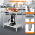 thumbnail image 2 of Qinaqin Stainless Steel Mesa Metálica Prep & cm de Anchoork con Ajustable Undershelf para Commercial Kitchen Restaurant Alturaotel y Garage, 2 of 6
