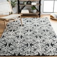 thumbnail image 4 of SAFAVIEH Blossom Asher Geometric Wool Area Rug, Black/Ivory, 5' x 8', 4 of 10