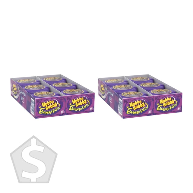HUBBA BUBBA Raisin 12UN Ruban Gomme Raisin WRIGLEYS - Lot de 2